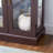 Lighted Glass Curio Display Cabinet,Display Cabinet,Glass Storage Cabinet Glass Wine Cabinet Wood Frame Toy Display For Living Room, Kitchen, Pantry Light Bulb Included-835556469