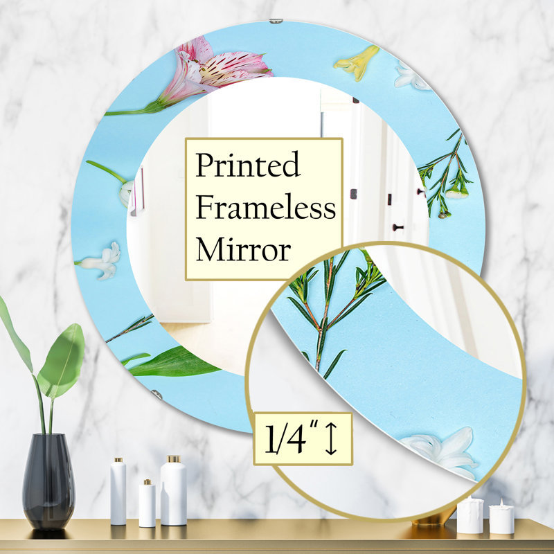 Miroir mural Blooming Rose, H 31,5 po x l po