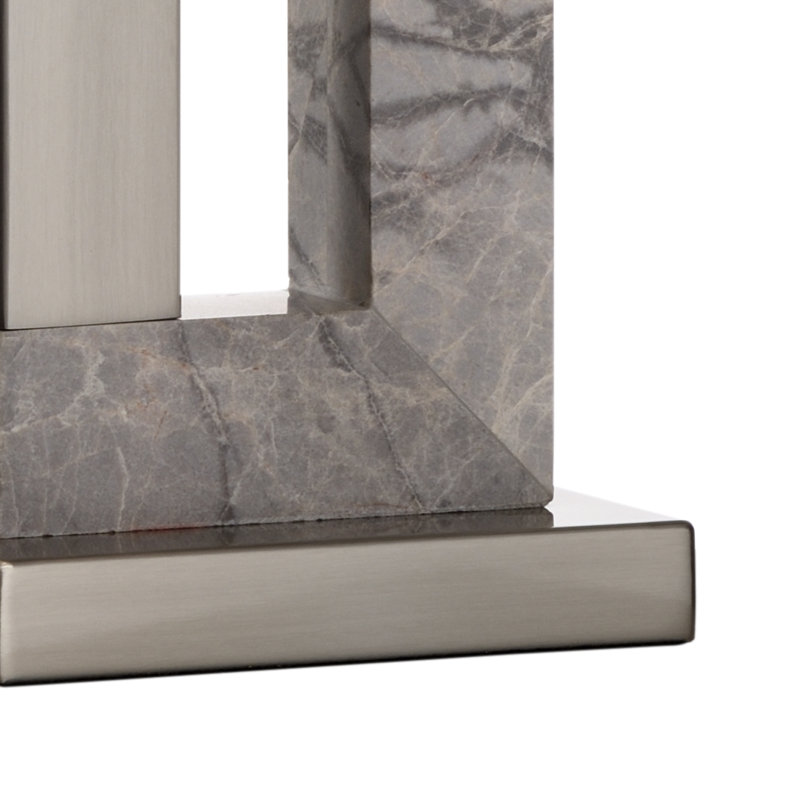 Jaxon Table Lamp, Dark Gray, Brushed Nickel