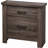 Silver 2-Drawer Nightstand