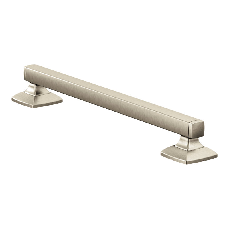 Barre d'appui de salle de bain Moen Voss, H 3,12 po x l 15,12 po x P 2,62 po, Nickel brossé
