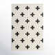 Cavan Geometric Handmade Tufted Wool Black/Off-White Area Rug