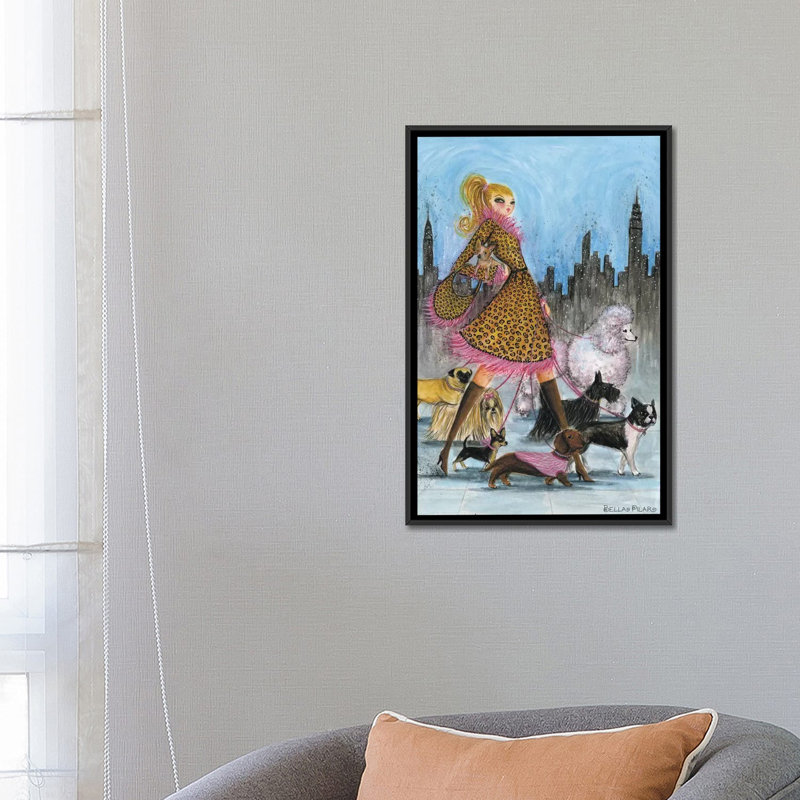 Reproduction de peinture sur toile, H 26 po x l 18 po x P 1,5 po, Toile encadrée noire, Pas de tapis