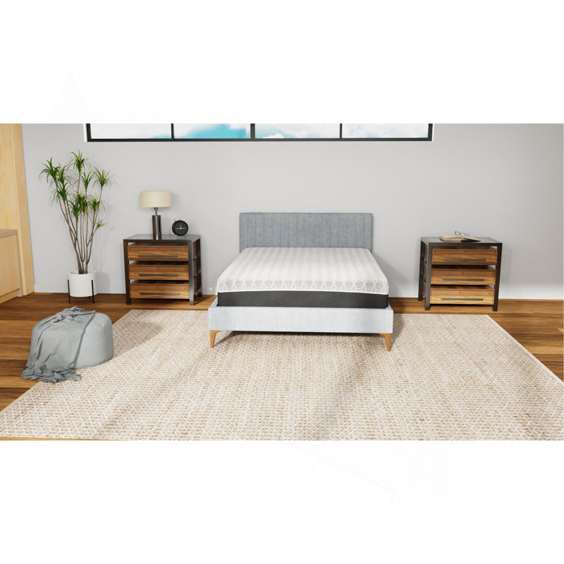 Matelas en mousse à mémoire de forme moelleux en cuivre infusé hybride 14 pouces, Grand lit