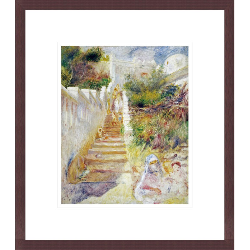 «The Steps Algiers» par Pierre-Auguste Renoir, impression giclée encadrée, H 15,69 po x l 13,75 po