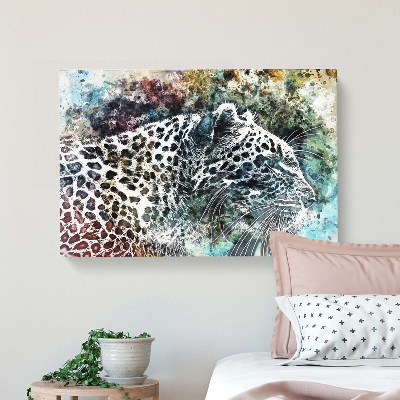 Leopard In Abstract - Wrapped Canvas, 35cm H x 50cm W x 3cm D