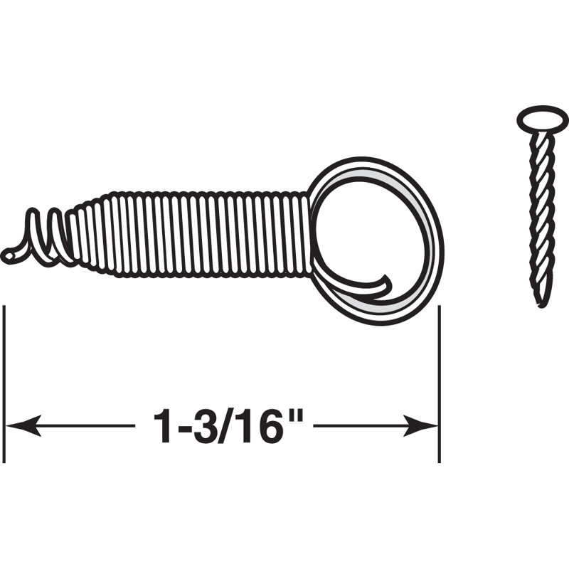 Prime-Line 1-3/16 in. Stainless Steel Screen Spring Latch with Nails