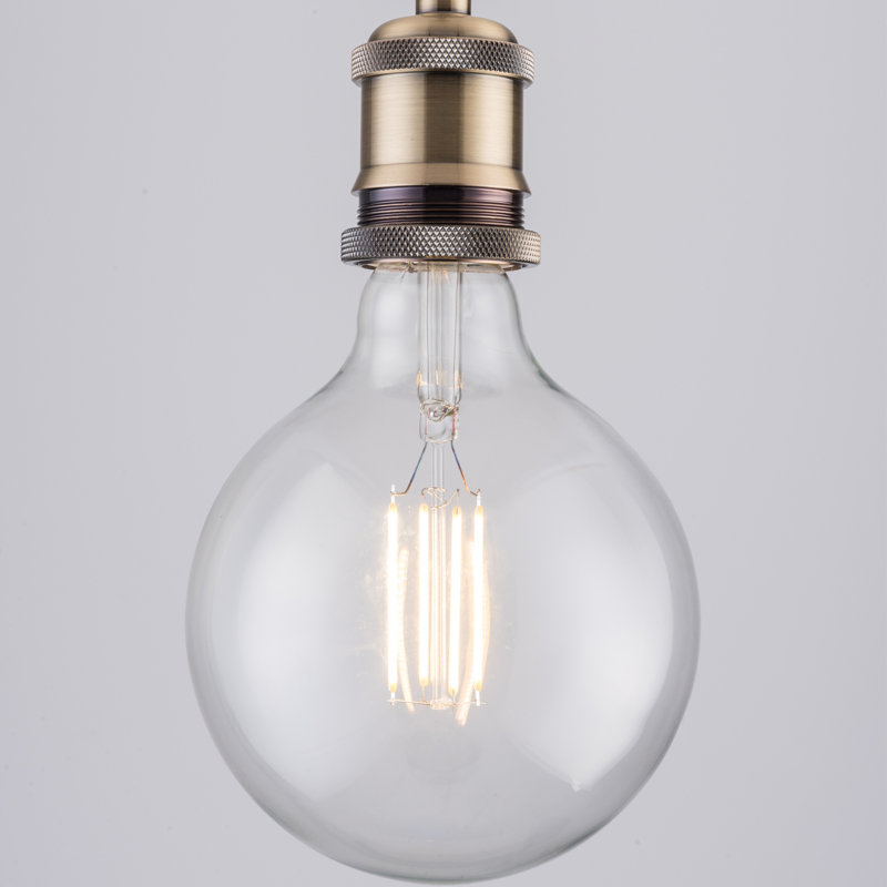 Faucher 8W E27 Dimmable LED Vintage Edison Globe Light Bulb Clear
