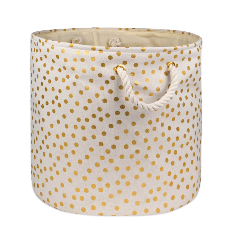 Panier en tissu Amado Dots, H 15 po x l 16 po x P 16 po