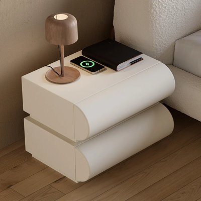 Humply Leather 2-Drawer Smart Nightstand
