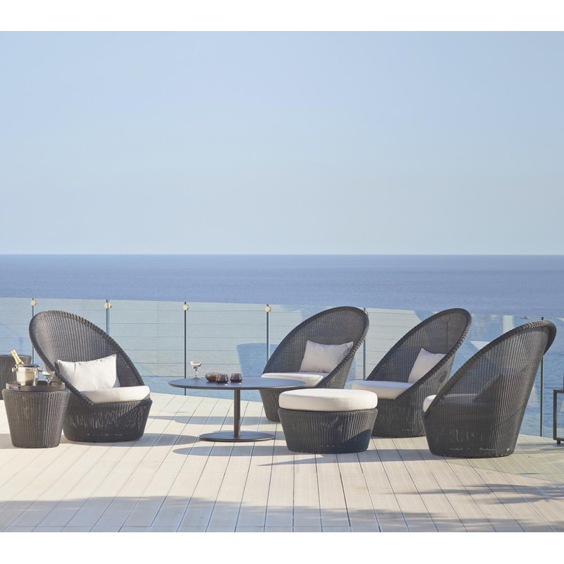 Kingston Outdoor Round Side Table, Graphite
