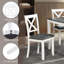 Ensemble de table à manger, ensemble de table à manger en bois moderne, ensemble de table à manger pour petit endroit, cuisine, salle à manger, deux tons gris et blanc-121089974