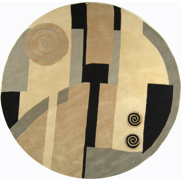 Bertile Hand Tufted Wool Ikat Rug
