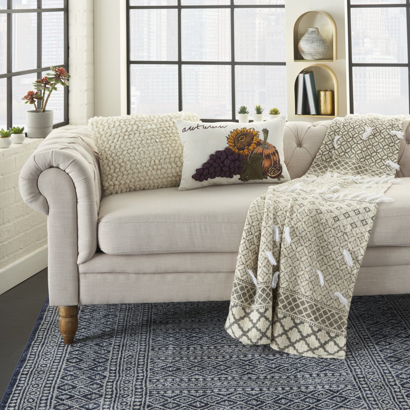  Housse et insert d'oreiller rectangulaire en coton Autumn