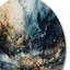 «Blue and the Essence Of Nature I» - peinture abstraite ronde, art mural en métal-88621017