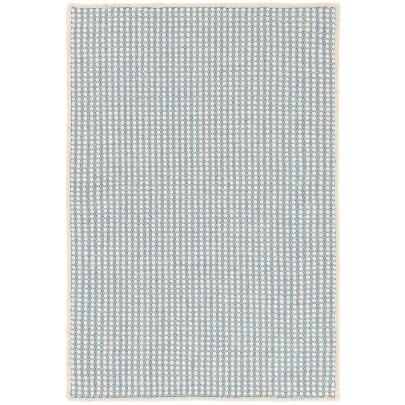 Tapis en sisal / laine tissé Pixel, Rectangle 9 pi 6 po x 13 pi 6 po, Ciel / ivoire