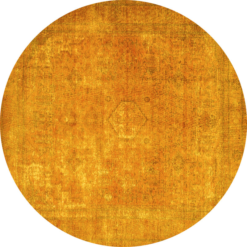 Washable Oriental Indoor Rug, Round 6'