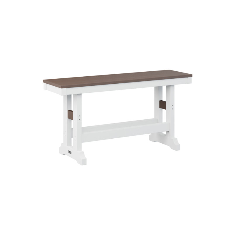 Banc de comptoir de 44 po Berlin, Brun chocolat / Blanc, H 23 po x l 44 po x P 12,5 po