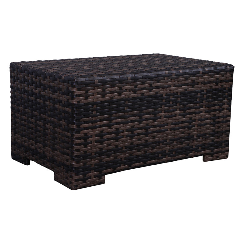 Cariah Rattan Wicker Fully Assembled 3 - Person Seating Group with Cushions, Espresso