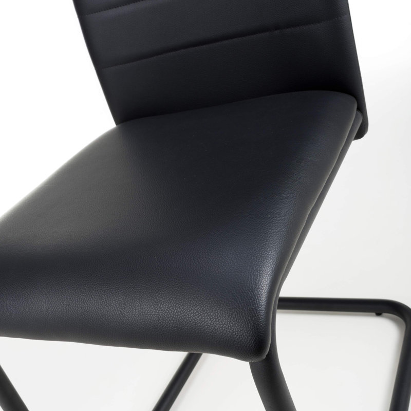 Cotney 47cm H Upholstered Side Chair, Black