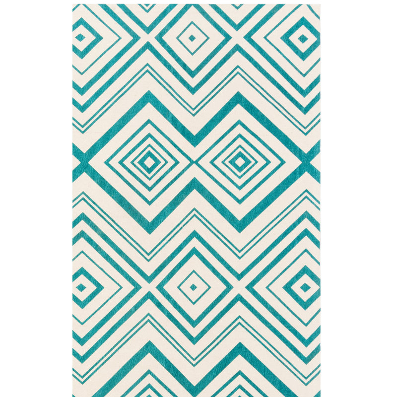 Tapis en coton tissé à la main Charla Cedar Brook, Rectangle 5 pi x 8 pi