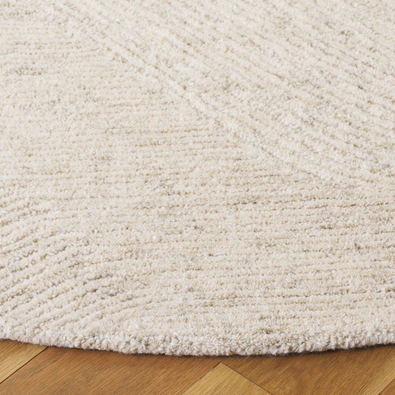 Tapis Treona 102 en sauge clair, Rond 6 pi