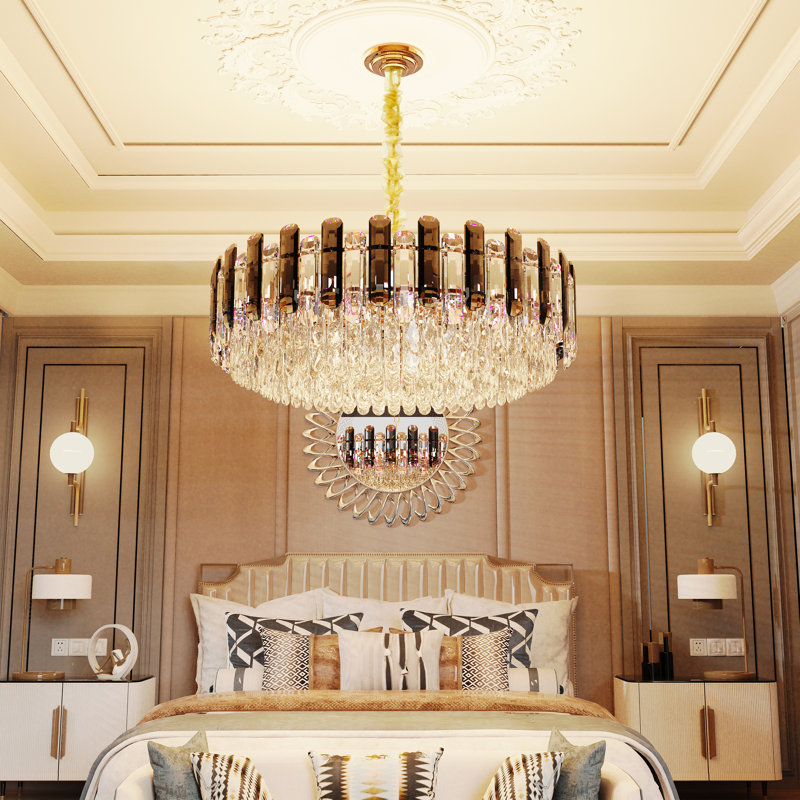 Guerdon 10 - Light Crystal Tiered Chandelier
