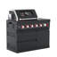 Barbecue au gaz en acier inoxydable noir à 4 brûleurs VESTIVium Sera - 75 300 BTU, brûleur arrière et latéral infrarouge - NG-125543641-128788729