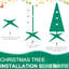 Arbre de Noël de 6 pi avec fonction escamotable, 150 lumières et éléments blanc chaud, convient aux petits espaces de vie