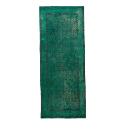 Green Samsara Wool Rug - 5'10" x 14'5"