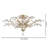 Aamnah 4-light 23.6" Crystal Leaves Flush Mount-1222310713