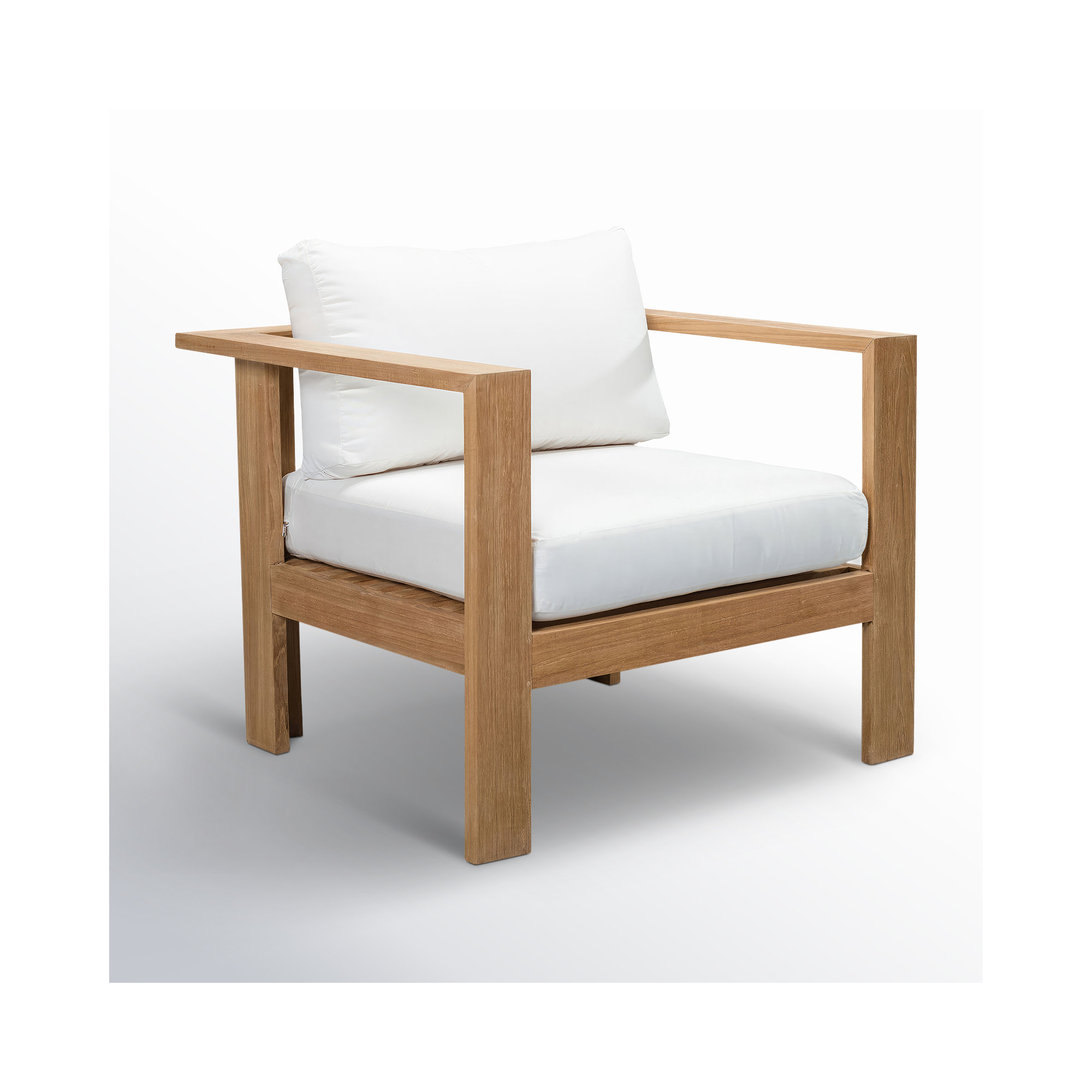 Sonoma Teak Outdoor Lounge Chair , Sunbrella® Cushions Included, Canvas Natural Sunbrella® Canvas