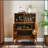 Stylish Accent Cabinet with Multiple Storage Spaces and Drawers, Perfect for Organized and Clutter-Free Living.