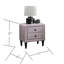 Table de chevet rose avec 2 tiroirs et une élégante armoire en velours pour une esthétique de chambre à coucher élégante-2125023428