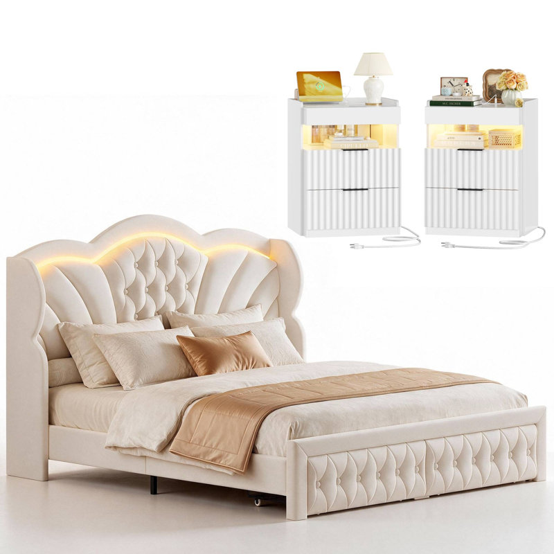 Ensemble de chambre à coucher 3 pièces, Grand