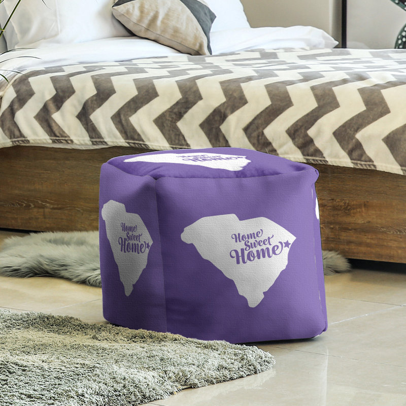 Repose-pieds cubique de plage myrtle home, Mauve