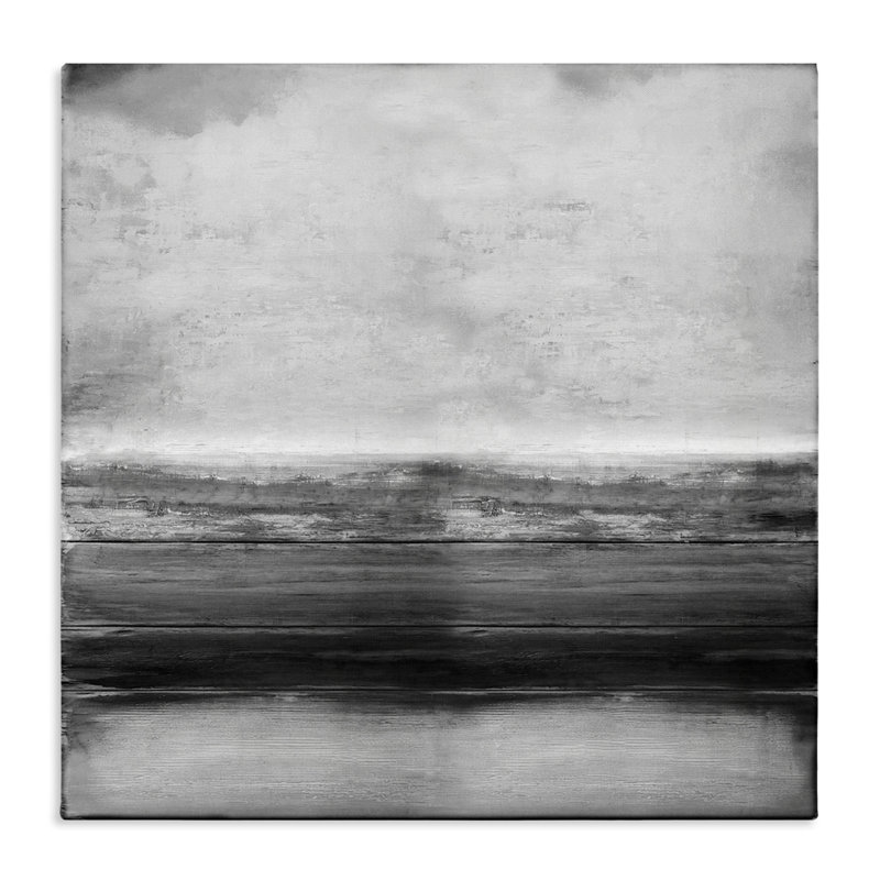 Abat-jours monochromes gris rustiques superposés - impression, H 17 po x l 17 po