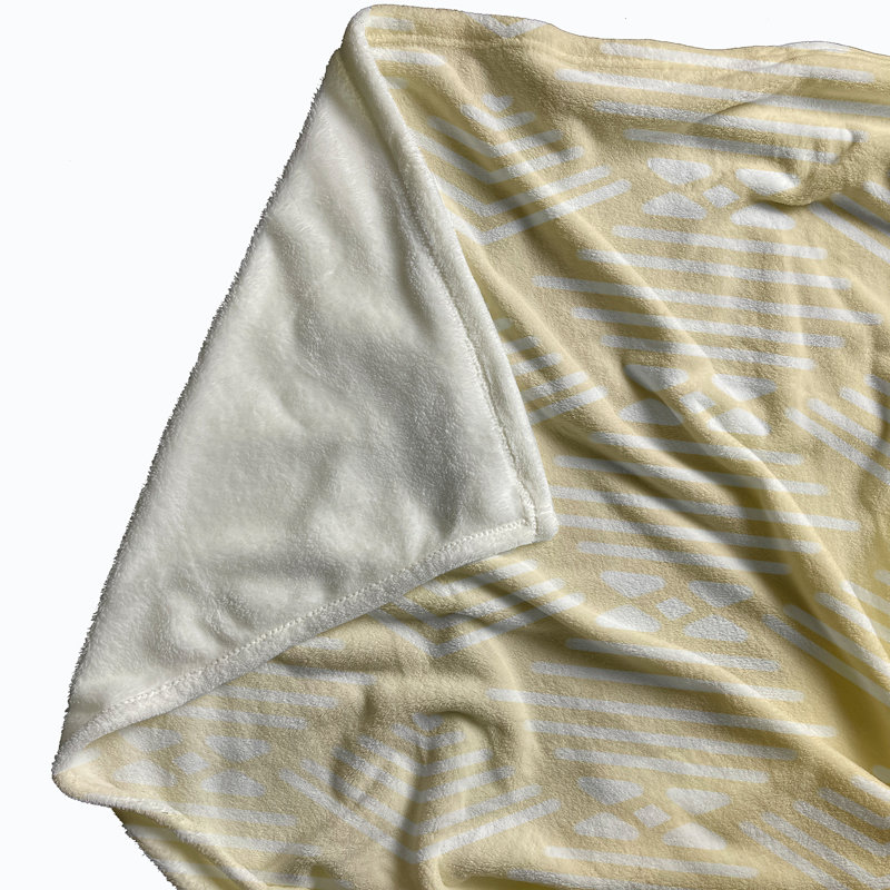 Arya Plain Weave / Muslin Throw Blanket, Yellow