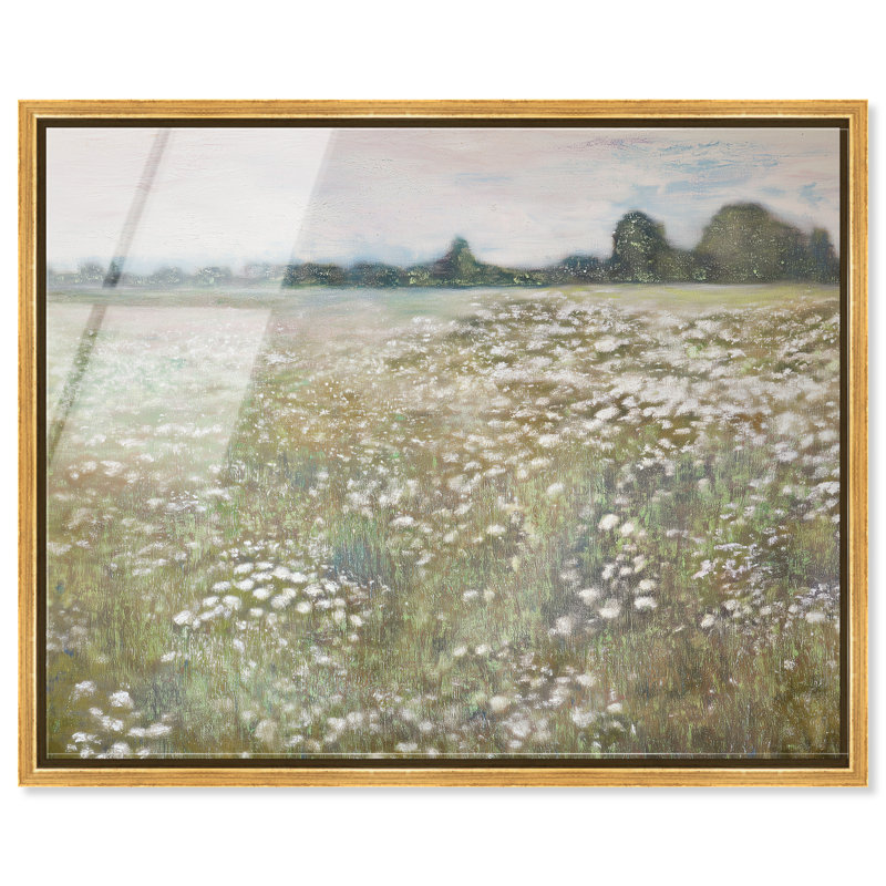 Décoration murale encadrée «Misty Meadow II» par Art Remedy, cadre doré, 30 x 24, H 31 po x l 25 po, Encadrement doré