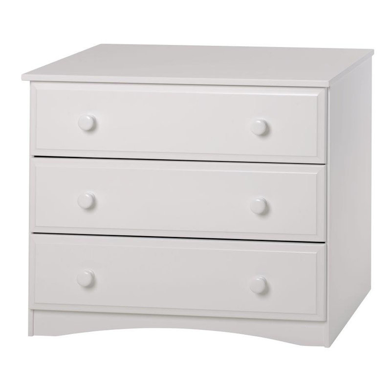 Commode 3 tiroirs Alayna, Blanc