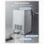 Machine à glaçons commerciale, production de 130 lb / 24 h, rangement de 30 lb, encastrée ou autoportante, acier inoxydable avec affichage DEL et fonction autonettoyante