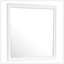 Miroir blanc avec cadre en verre et placage de bois à faible distorsion, parfait pour les reflets clairs et un décor élégant.