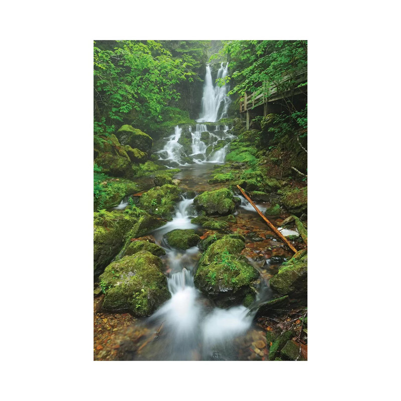 Canada, New Brunswick, Fundy National Park. Dickson Creek Waterfall Cascade by Jaynes Gallery - Wrapped Canvas Print