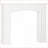 Fireplace Mantel Surround, Modern Decorative MDF, 29'' Interior Width | Snow White | MDF