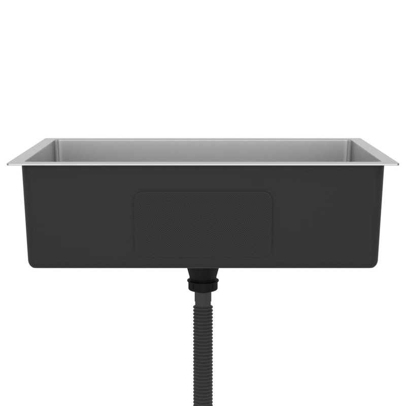 Belfry Kitchen Isidora 440mm W Steel Kitchen Sink, Silver