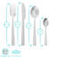 Argon Tableware 24 Piece Stainless Steel Cutlery Set , Service for 6