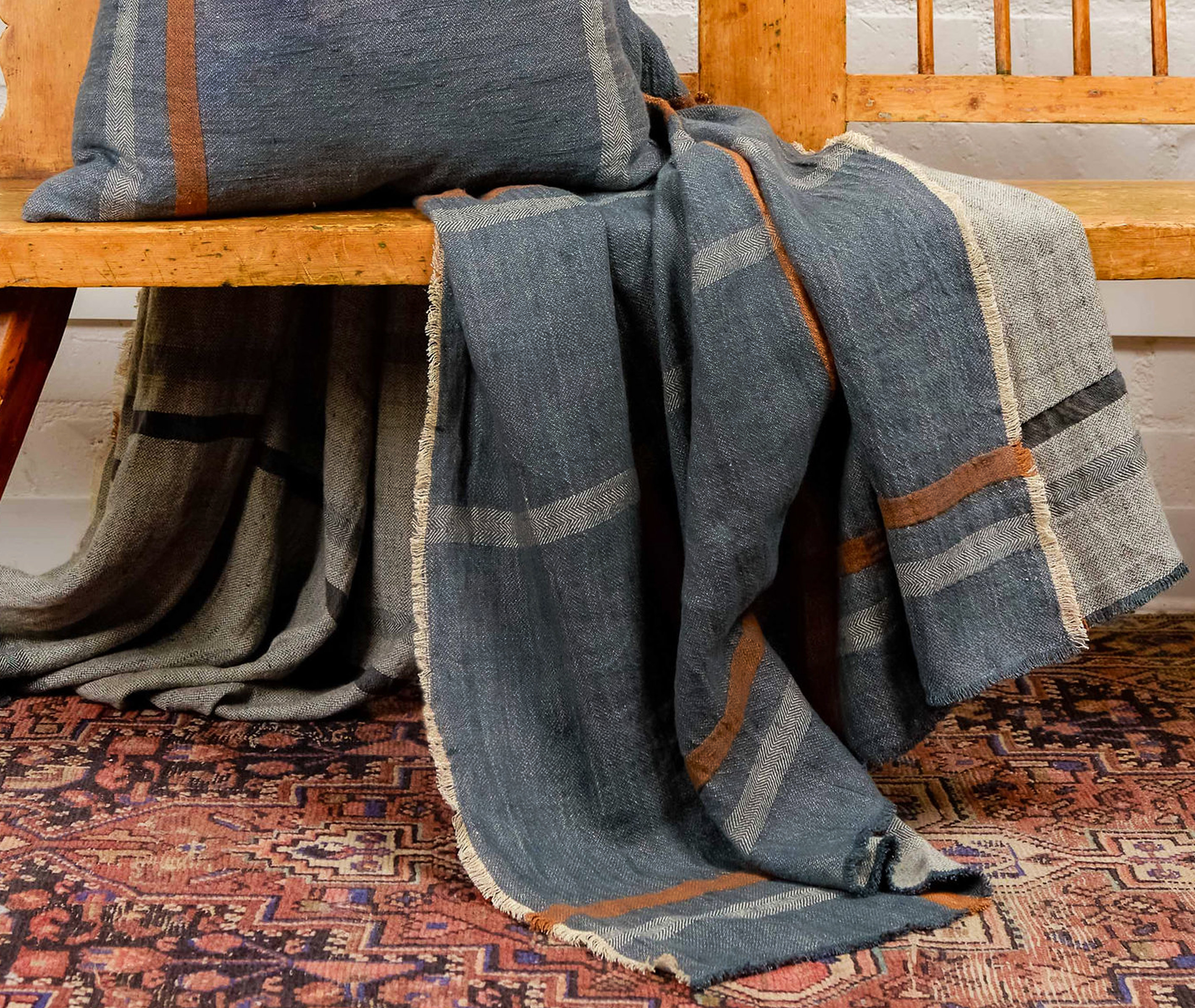 Pom Pom At Home Bryant Handwoven Linen Oversized Throw | Perigold
