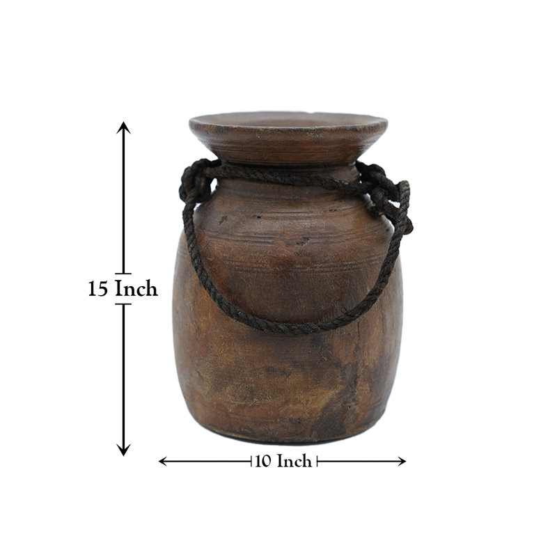  Vase en bois Artisan pour intérieurs modernes
