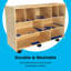 9 Compartment Manufactured Wood Shelving Unit