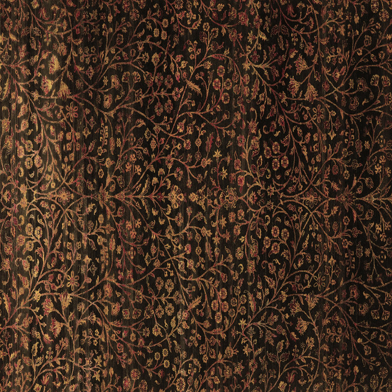 Tapis brun traditionnel Traditional 2521, Carré 8 pi